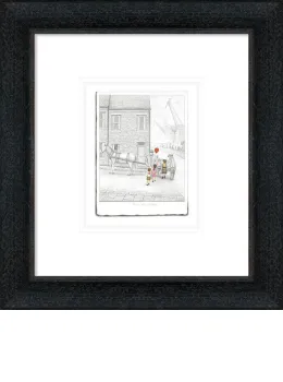 The Last Balloon - Sketch - Black-Grey Framed