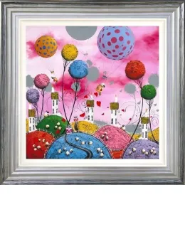 The Long And Winding Road - 3D High Gloss - Blue And Silver Framed