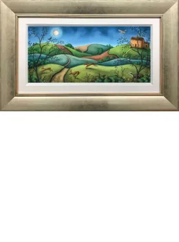 The Mad Mad Moonlight - Original - Silver Framed