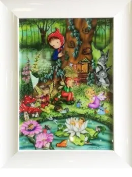 The Magic Garden - Original - White Framed