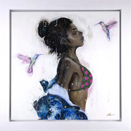 The Moment II - Original - White Framed The Moment II - Original - White Framed