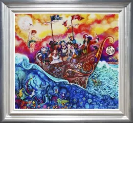 The Pirate Ship - Peter Pan - Framed