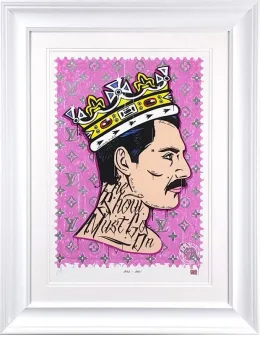 The Show Must Go On - White Framed