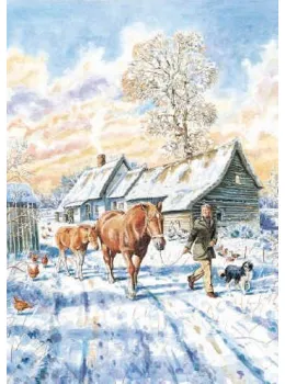 The Winter Foal, Scotts Farm, Pebmarsh - Original - Framed