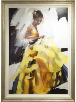 The Yellow Dress - Original - Framed