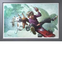 Those Double Dealing Do-Badders - Canvas - Grey Framed
