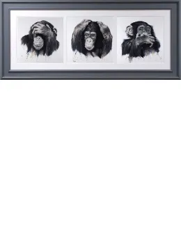 Three Wise Men - Landscape Orientation - Grey Framed