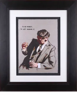 To Be Honest I'm Just Winging It - Sketch - Black Framed