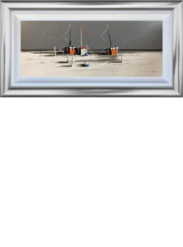 Trio Ashore - Original - Silver Framed