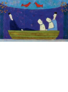 Two Dogs In A Boat - Print only