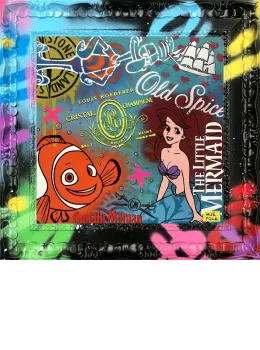 Under The Sea - Original - Multi Colour Framed
