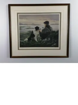 Unspoken Words - Border Collie  - Dark Wood Framed