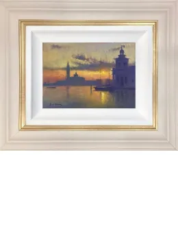 Venice Lights - Original - Cream Framed