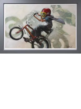 Viva Kidnievel - Canvas - Grey Framed