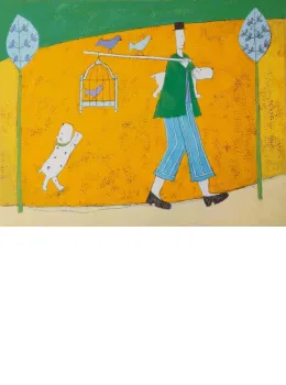 Walking The Birds - Print only