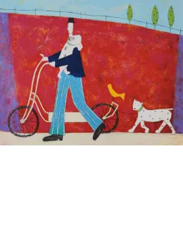 Walking The Scooter - Print only