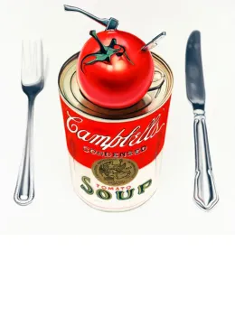 Warhol...With The Axe And The Knife, In The Kitchen - Box Canvas