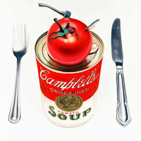 Warhol...With The Axe And The Knife, In The Kitchen - Box Canvas