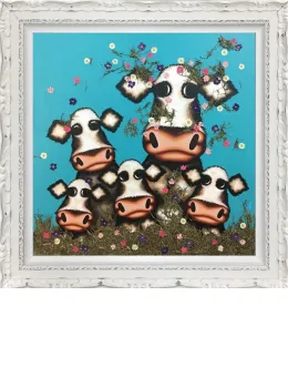 Was It You Little Moo? - Framed