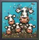 Was It You Little Moo? - Original - Framed - Box Canvas