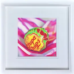 Watermelon Chupa Chups - Paper - White Framed