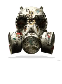 We All Wear Masks (White Background) - Small - Mounted