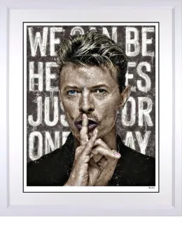 We Can Be Heroes - White Framed