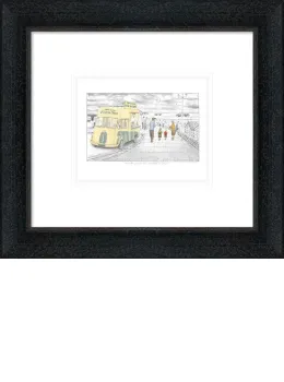 What Do You Like Best, Grandad Or Chips - Sketch - Black Framed