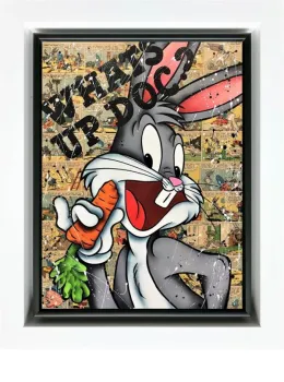What's Up Doc - Original - White Framed