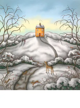 When Snow Falls, Nature Listens - On Canvas - Board Only