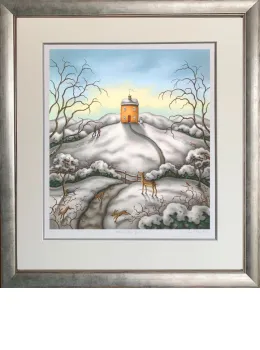 When Snow Falls, Nature Listens - On Paper - Framed