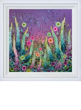 When The Skies Shimmer - Original - White Framed