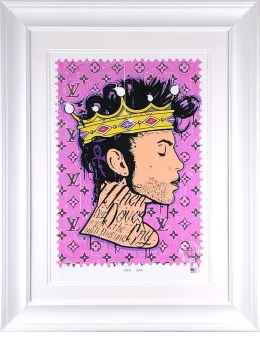Where Doves Cry - Prince - White Framed