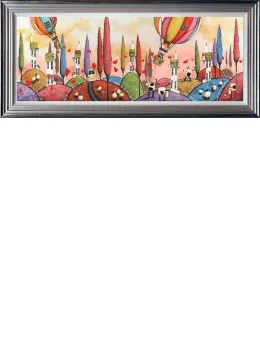 Where Penguins Dare - 3D High Gloss - Blue And Silver Framed