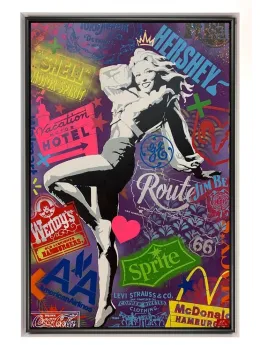Wind In My Hair - Original - White Framed
