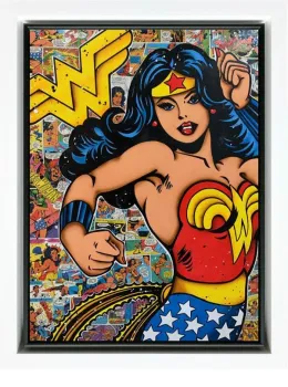Wonder Woman - Original - White Framed