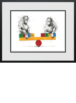 Work Life Balance - Black Framed