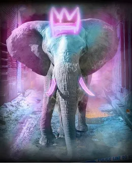 Young Bull - Pink Neon - Mounted