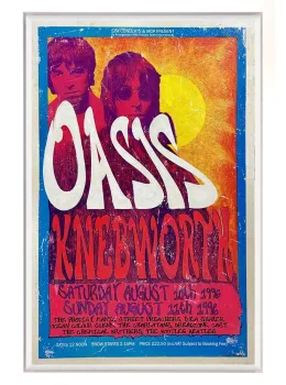 Oasis - Knebworth, August 1996 - Original - Framed