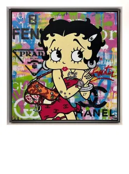 Betty Bling - Original - White Framed