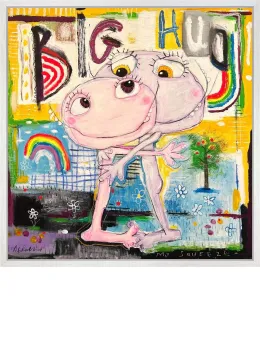Big Hug - Original - Framed