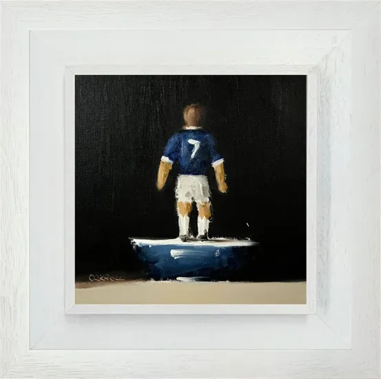 Blue 7 - Original - White Framed