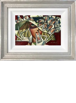 Blue Oyster Lover - Original - Framed