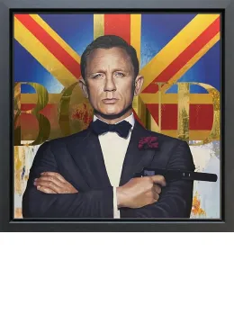 Bond (Golden Mirror) - Original - Black Framed