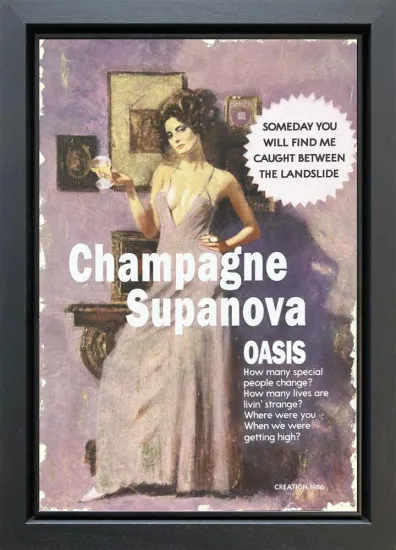 Champagne Supanova - Original - Black Framed