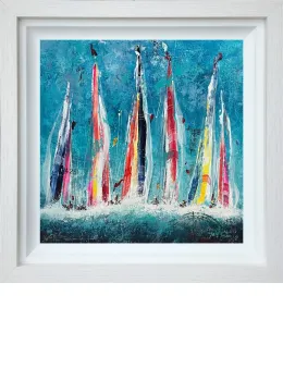Coastal Adventures - Original - White Framed