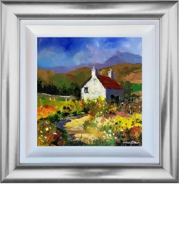 Coft With Wild Garden - Original - Silver Framed