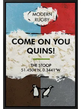 Come On You Quins! - Original - Framed