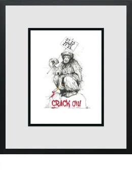 Crack On - Miniature - Black Framed