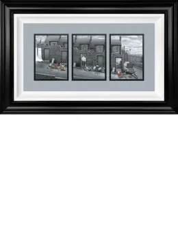 Crash, Bang, Wallop! - Triptych - Deluxe Canvas - Black Framed